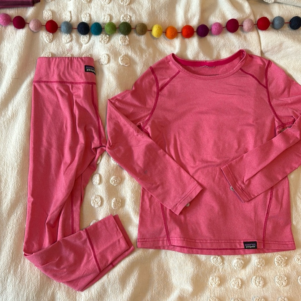 Patagonia Kids Pink Long-Sleeve Set